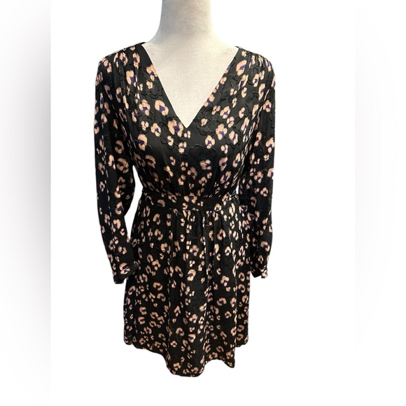 Rebecca Taylor Elegant Black and Pink Patterned Dress size 6 - Picture 3 of 11